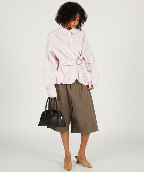 PRANK PROJECT(プランクプロジェクト)の「【2026Spring Pre-Order】バックルバルーンシャツ / Buckle Balloon Shirt(シャツ/ブラウス・レディース・ブラウン/ホワイト/ピンク・FREE)」の8枚目の写真