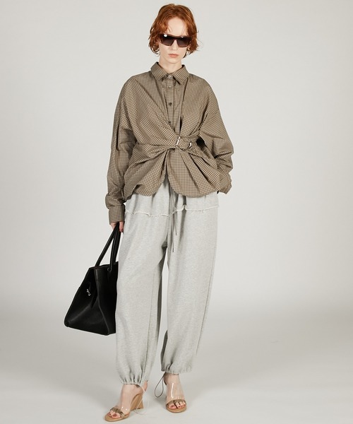 PRANK PROJECT(プランクプロジェクト)の「【2026Spring Pre-Order】バックルバルーンシャツ / Buckle Balloon Shirt(シャツ/ブラウス・レディース・ブラウン/ホワイト/ピンク・FREE)」の5枚目の写真