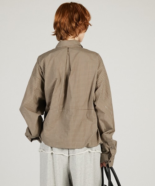 PRANK PROJECT(プランクプロジェクト)の「【2026Spring Pre-Order】バックルバルーンシャツ / Buckle Balloon Shirt(シャツ/ブラウス・レディース・ブラウン/ホワイト/ピンク・FREE)」の15枚目の写真