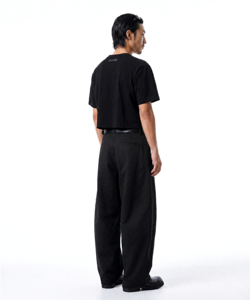 C WEAR BY THE GENIUS（シーウェアバイザジーニアス）の「ヘビーウェイト メンズ クロップTシャツ ブラック（Tシャツ/カットソー・メンズ・その他・SMALL/MEDIUM/LARGE/X-LARGE/XX-LARGE）」の3枚目の写真