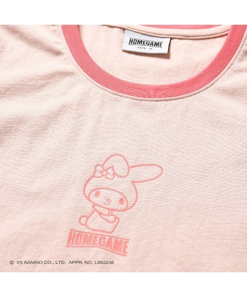 sanrio（サンリオ）の「サンリオキャラクターズ × ホームゲーム [HOMEGAME] - マイメロディー 半袖 Tシャツ [MY MELODY CROPPED TEE PINK HG2501108]（Tシャツ/カットソー・レディース・ピンク・LARGE/MEDIUM/SMALL）」の3枚目の写真