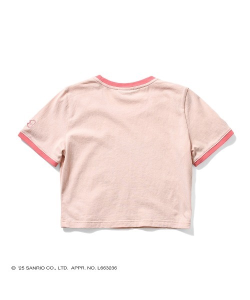 sanrio（サンリオ）の「サンリオキャラクターズ × ホームゲーム [HOMEGAME] - マイメロディー 半袖 Tシャツ [MY MELODY CROPPED TEE PINK HG2501108]（Tシャツ/カットソー・レディース・ピンク・LARGE/MEDIUM/SMALL）」の5枚目の写真