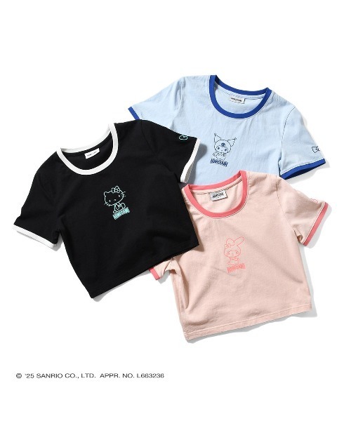 sanrio（サンリオ）の「サンリオキャラクターズ × ホームゲーム [HOMEGAME] - マイメロディー 半袖 Tシャツ [MY MELODY CROPPED TEE PINK HG2501108]（Tシャツ/カットソー・レディース・ピンク・LARGE/MEDIUM/SMALL）」の6枚目の写真
