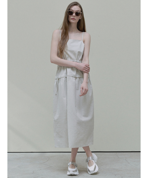 AVANT-G(アバン)の「Stripe Washing Sleeveless Dress - cream(ワンピース・レディース・その他・FREE)」の2枚目の写真