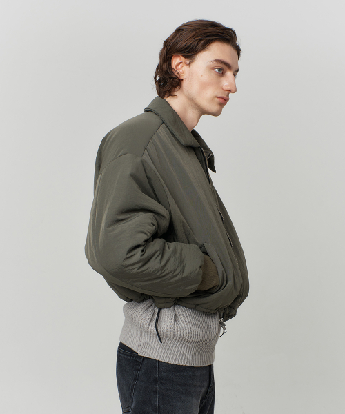 FLAWSROOM(フローズルーム)の「Matt Crop Puffer KHAKI(ダウンジャケット/コート・メンズ・その他・MEDIUM/LARGE)」の1枚目の写真