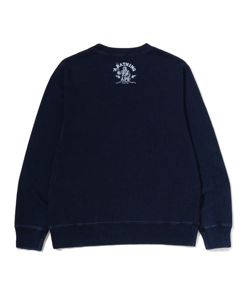 COLLEGE INDIGO CREWNECK SWEATSHIRTS（スウェット）｜A BATHING APE