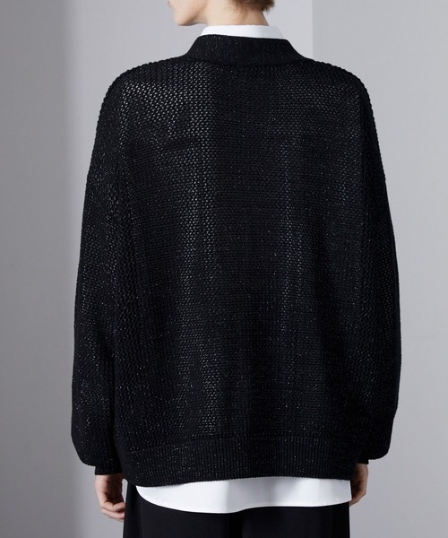 Loose/ルース（ルース）の「ラメメッシュ ボリュームショートカーディガン（カーディガン/ボレロ・メンズ・ブラック/ブルー/チャコールグレー・S/L/M）」の7枚目の写真