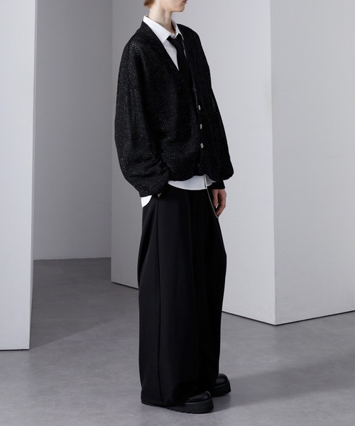 Loose/ルース（ルース）の「ラメメッシュ ボリュームショートカーディガン（カーディガン/ボレロ・メンズ・ブラック/ブルー/チャコールグレー・S/L/M）」の10枚目の写真