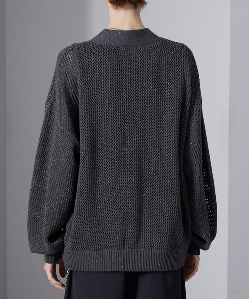 Loose/ルース（ルース）の「ラメメッシュ ボリュームショートカーディガン（カーディガン/ボレロ・メンズ・ブラック/ブルー/チャコールグレー・S/L/M）」の15枚目の写真