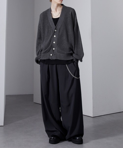 Loose/ルース（ルース）の「ラメメッシュ ボリュームショートカーディガン（カーディガン/ボレロ・メンズ・ブラック/ブルー/チャコールグレー・S/L/M）」の17枚目の写真