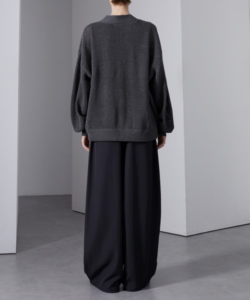 Loose/ルース（ルース）の「ラメメッシュ ボリュームショートカーディガン（カーディガン/ボレロ・メンズ・ブラック/ブルー/チャコールグレー・S/L/M）」の19枚目の写真