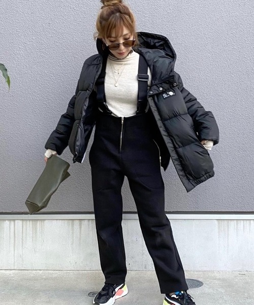 merrylatte（メリーラテ）の「軽量 ヴィンテージデザインストレッチサイドスリットエコダウンCT【Primaras】（ダウンジャケット/コート・レディース・ブラック・FREE）」の2枚目の写真