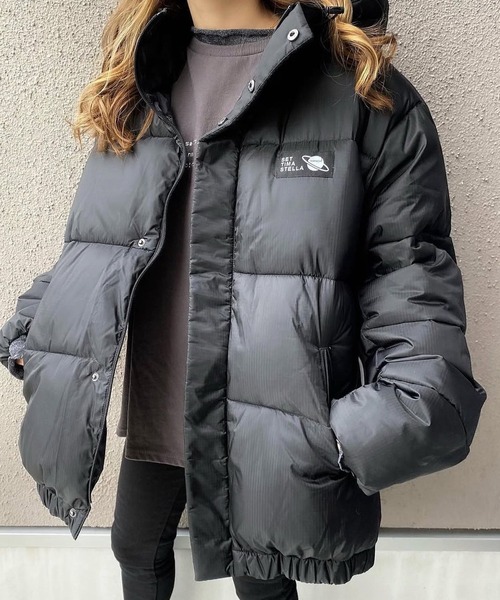 merrylatte（メリーラテ）の「軽量 ヴィンテージデザインストレッチサイドスリットエコダウンCT【Primaras】（ダウンジャケット/コート・レディース・ブラック・FREE）」の6枚目の写真