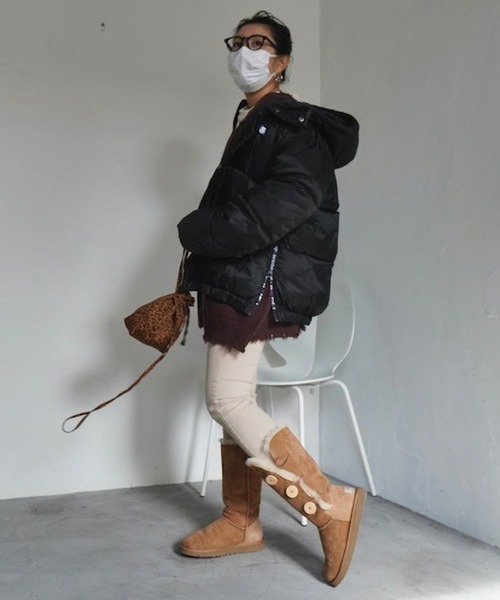 merrylatte（メリーラテ）の「軽量 ヴィンテージデザインストレッチサイドスリットエコダウンCT【Primaras】（ダウンジャケット/コート・レディース・ブラック・FREE）」の12枚目の写真