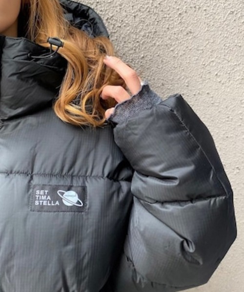 merrylatte（メリーラテ）の「軽量 ヴィンテージデザインストレッチサイドスリットエコダウンCT【Primaras】（ダウンジャケット/コート・レディース・ブラック・FREE）」の16枚目の写真