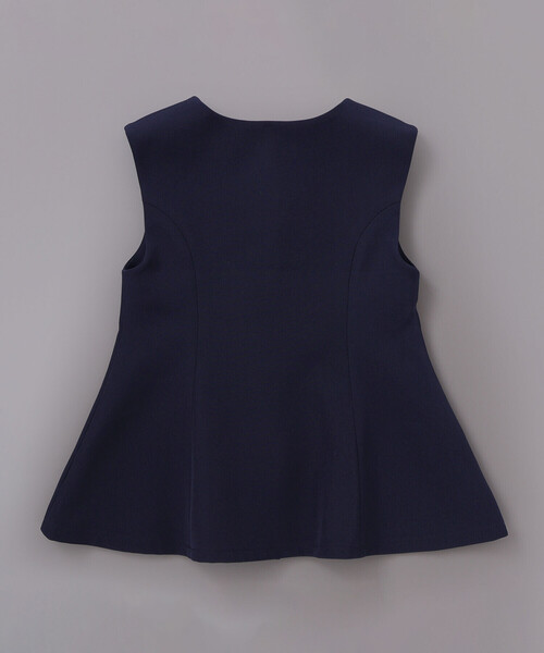 BeBe(ベベ)の「ダブルクロスパールボタンフレアベスト(ベスト・キッズ・ネイビー/ブラック・120cm/110cm/130cm/150cm/140cm)」の11枚目の写真