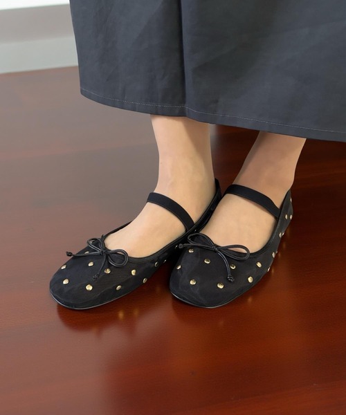 【ジョリー】jeffrey campbell ブラックリボンバレエシューズ セール】シアーパンプス（バレエシューズ）｜Jeffrey Campbell
