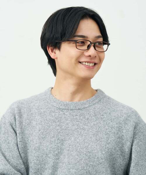 スクエア型 メガネ｜横長 軽量 眼鏡 伊達めがね 度付き（レンズ交換券