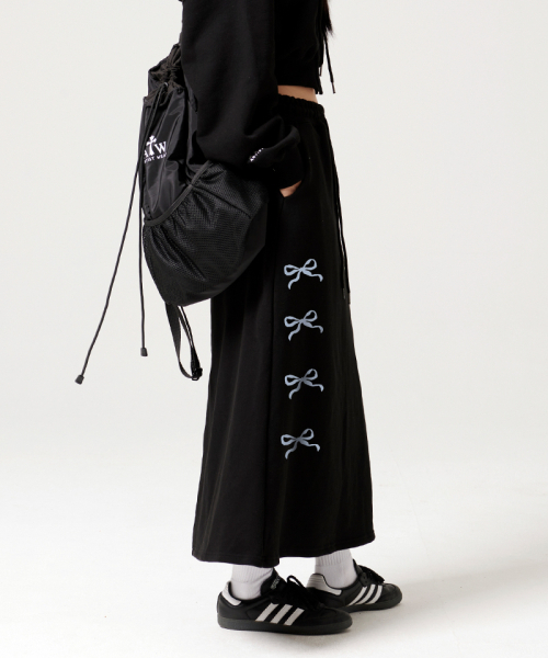 ARTISTWEAR（アーティストウェア）の「[ATW]ブリンイットオンロングスカート（スカート・レディース・ブラック/グレー・SMALL/MEDIUM）」の4枚目の写真