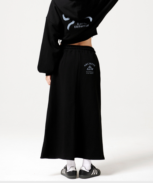 ARTISTWEAR（アーティストウェア）の「[ATW]ブリンイットオンロングスカート（スカート・レディース・ブラック/グレー・SMALL/MEDIUM）」の5枚目の写真
