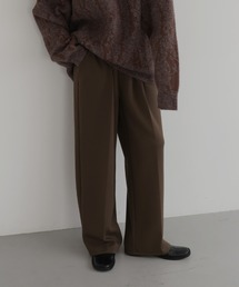 hellam | ボンディングタックワイドパンツ(スラックス)