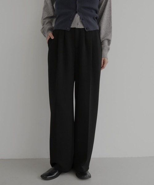 ボンディングタックワイドパンツ（スラックス）｜hellam（へラム）の