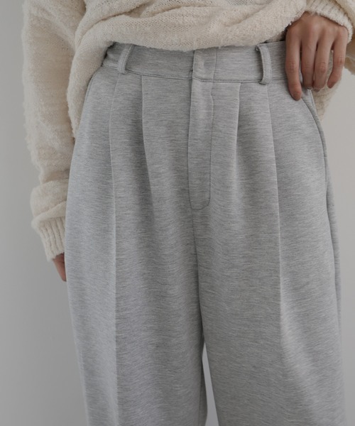 hellam(へラム)の「ボンディングタックワイドパンツ(スラックス・レディース・杢グレー/ブラック/ブラウン/チャコール・FREE)」の17枚目の写真