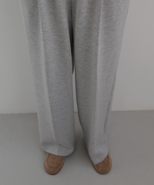 hellam(へラム)の「ボンディングタックワイドパンツ(スラックス・レディース・杢グレー/ブラック/ブラウン/チャコール・FREE)」の10枚目の写真