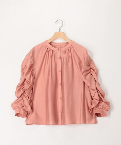 NOLLEY’S（ノーリーズ）の「シルキーローン袖ギャザーブラウス（シャツ/ブラウス・レディース・キナリ/ライトグリーン/サーモンピンク・38）」の14枚目の写真