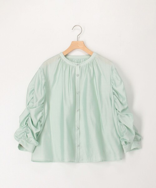 NOLLEY’S（ノーリーズ）の「シルキーローン袖ギャザーブラウス（シャツ/ブラウス・レディース・キナリ/ライトグリーン/サーモンピンク・38）」の11枚目の写真