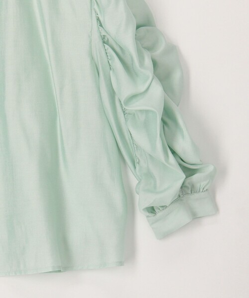 NOLLEY’S（ノーリーズ）の「シルキーローン袖ギャザーブラウス（シャツ/ブラウス・レディース・キナリ/ライトグリーン/サーモンピンク・38）」の8枚目の写真