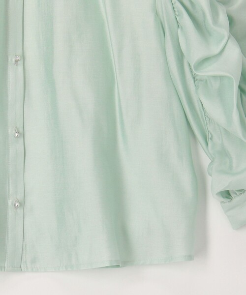 NOLLEY’S（ノーリーズ）の「シルキーローン袖ギャザーブラウス（シャツ/ブラウス・レディース・キナリ/ライトグリーン/サーモンピンク・38）」の7枚目の写真