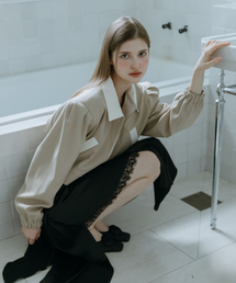 MOIFAIRE（モイフェア）の「BULD POINTED WOOL JACKET / BEGIE（その他アウター）」