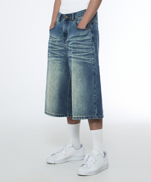 SSERPE(セルぺ)の「スネークバミューダデニムパンツヴィンテージブルー(その他パンツ・レディース・その他・SMALL/MEDIUM/LARGE)」の2枚目の写真