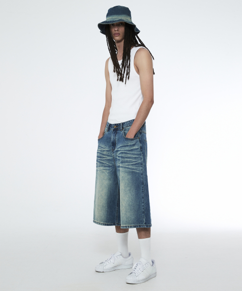SSERPE(セルぺ)の「スネークバミューダデニムパンツヴィンテージブルー(その他パンツ・レディース・その他・SMALL/MEDIUM/LARGE)」の3枚目の写真
