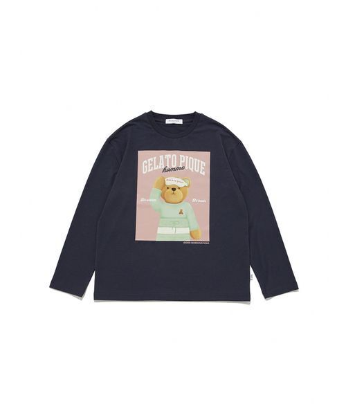 gelato pique(ジェラートピケ)の「【HOMME】グッドモーニングベアレーヨンロンT(ルームウェア/パジャマ・メンズ・オフホワイト/グレー/ネイビー・M/L)」の5枚目の写真