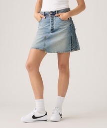 Levi's/リーバイス デコンストラクテッド エッジ スカート ミディアムインディゴ