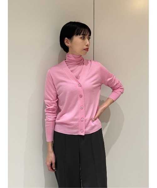 ESTNATION（エストネーション）の「ESTNATION / 20G Vネックカーディガン（カーディガン/ボレロ・レディース・ピンク/ホワイト/ブラック/グレー・FREE）」の21枚目の写真