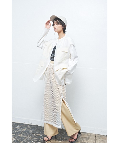 MUUNAA(ムウナ)の「メッシュレースレイヤードパンツ(その他パンツ・レディース・ブラック/ホワイト・F)」の10枚目の写真