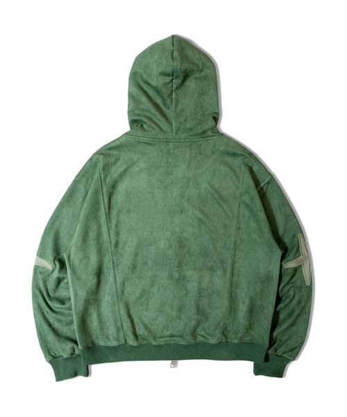 JACKROSE（ジャックローズ）の「JE-ロゴフェイクスウェード・ZIPパーカー（パーカー・メンズ・ピンク/ブラック/グリーン・S/FREE）」の6枚目の写真