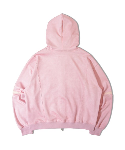 JACKROSE（ジャックローズ）の「JE-ロゴフェイクスウェード・ZIPパーカー（パーカー・メンズ・ピンク/ブラック/グリーン・S/FREE）」の7枚目の写真