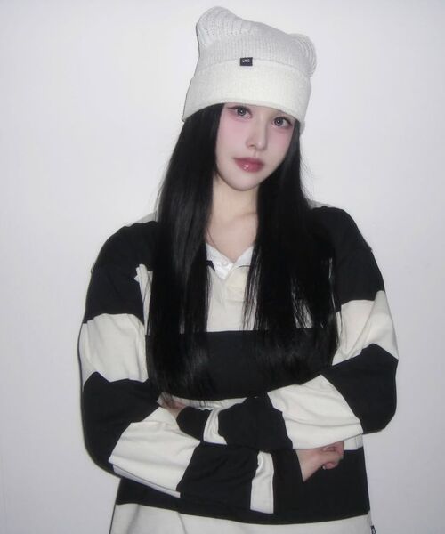 LMCの「STRIPE GOTHIC NAME RUGBY SHIRT black(ポロシャツ・レディース・その他・S/M/L/XL)」の9枚目の写真