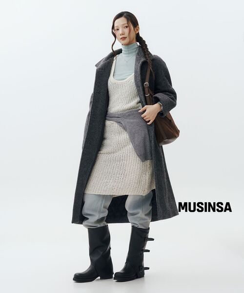 MUSINSA STANDARD WOMAN（ムシンサスタンダードウーマン）の「ウィメンズ シンセティックスウェード スラウチ ショルダーバッグ [ダークブラウン]（ショルダーバッグ・レディース・その他・FREE）」の11枚目の写真