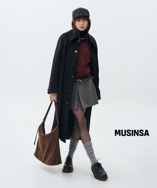 MUSINSA STANDARD WOMAN（ムシンサスタンダードウーマン）の「ウィメンズ シンセティックスウェード スラウチ ショルダーバッグ [ダークブラウン]（ショルダーバッグ・レディース・その他・FREE）」の9枚目の写真