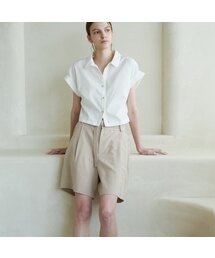 ACUD | Linen Pintuck Detail Short Pants _ Beige(その他パンツ)
