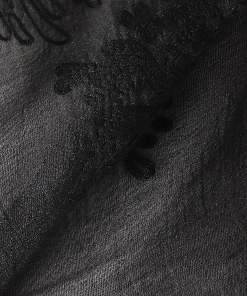 JOURNAL STANDARD（ジャーナルスタンダード）の「《追加》シアーレースビッグシャツ（シャツ/ブラウス・レディース・ブラック/ホワイト/ベージュ・FREE）」の8枚目の写真