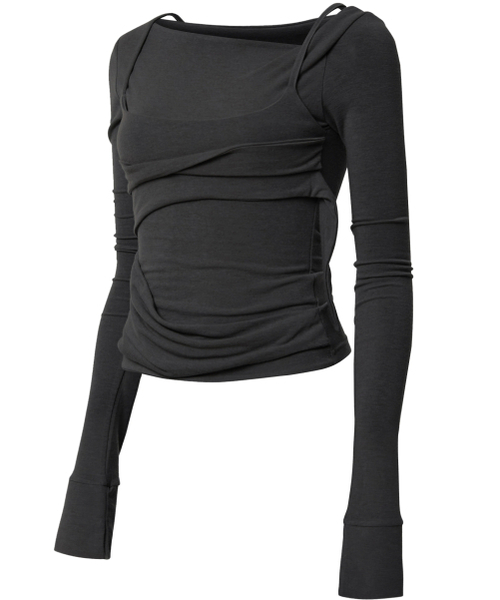 FLAREUP(フレアアップ)の「Layered Bustier Long Sleeve (FL-105_Black)(Tシャツ/カットソー・レディース・ブラック・OS)」の8枚目の写真