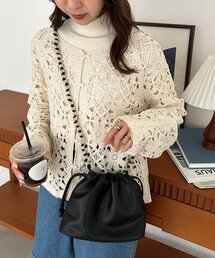 ビーズストラップドロストショルダーバッグ