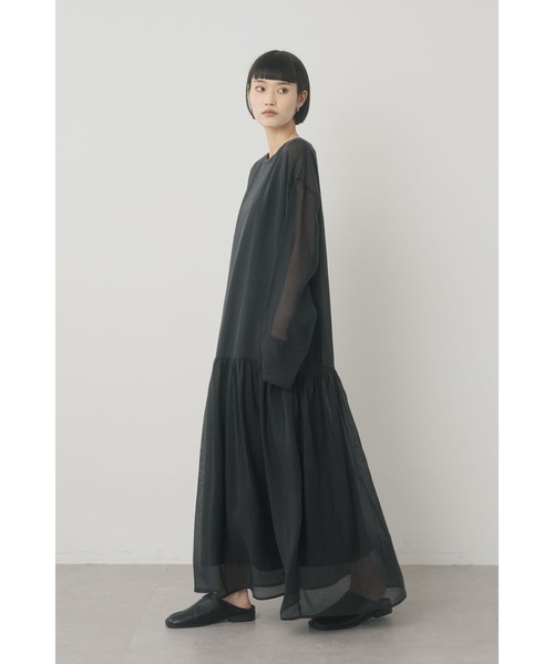 Limue（リミュ）の「オーガンジーレイヤードワンピース（ワンピース・レディース・ベージュ/ブラック・FREE）」の21枚目の写真