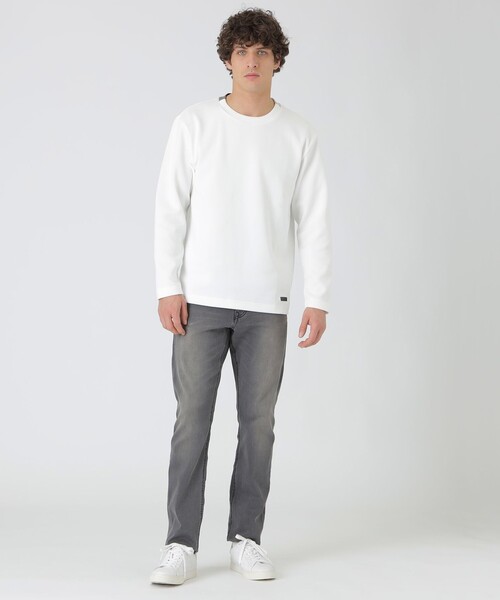 BLACK LABEL CRESTBRIDGE(ブラックレーベル・クレストブリッジ)の「パーシャルチェックニットソー(Tシャツ/カットソー・メンズ・ブラック/ピンク系その他2/オフホワイト/ライトグレー・XL/L/M)」の10枚目の写真